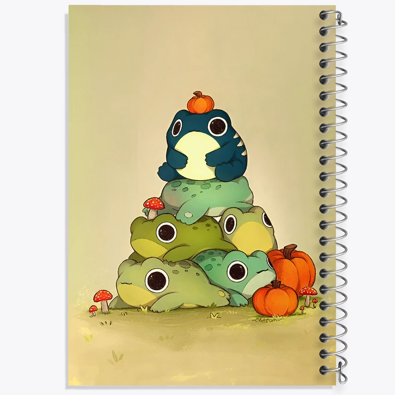 دفتر مشق 50 برگ خندالو طرح قورباغه های بامزه کد N4507