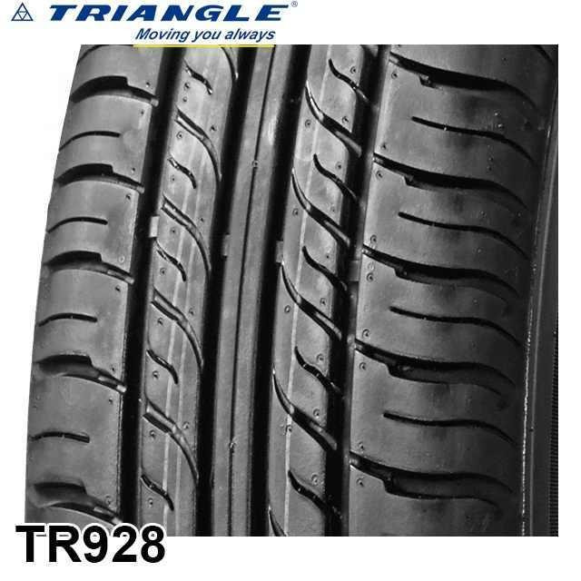 لاستیک خودرو رادیال تراینگل مدل TR928 با کاربری سواری و سایز رینگ 14 اینچ، فاق 65 درصد پهنا و پهنای 185 میلی‌متر، شاخص تحمل وزن 86 و شاخص سرعت H (حداکثر سرعت 210 کیلومتر بر ساعت)، ساخت چین، دارای تایر تیوبلس، 2 حلقه