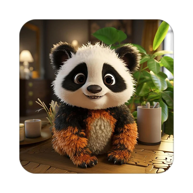 زیر لیوانی کاکتی طرح حیوانات کارتونی مدل mp27682