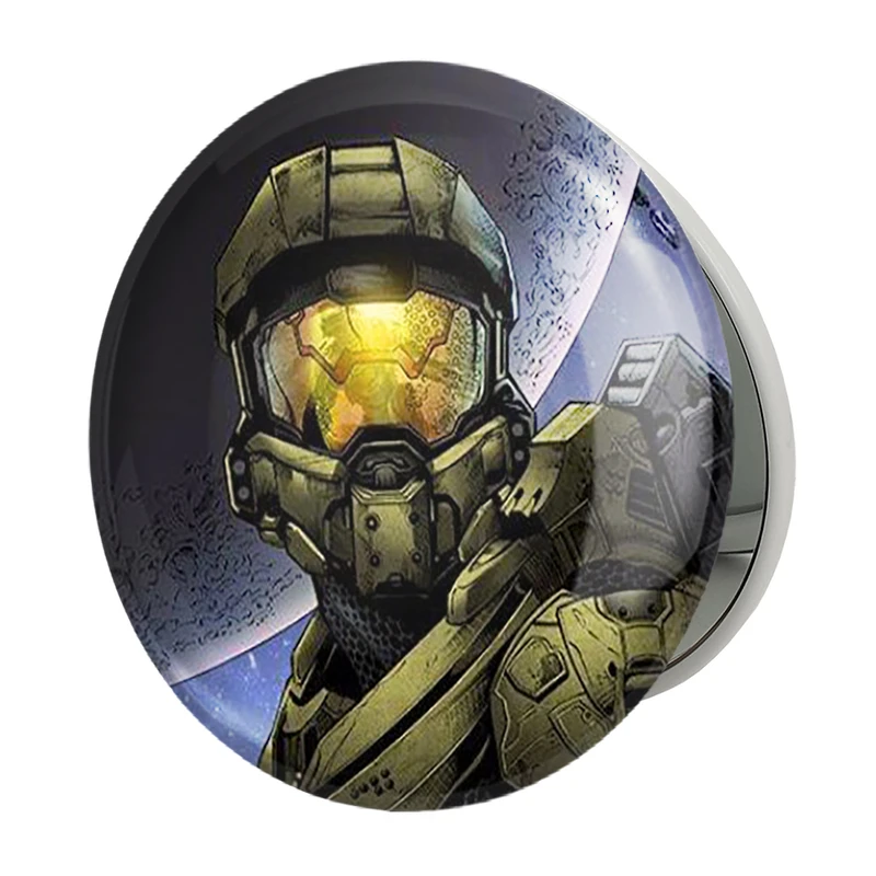 آینه جیبی خندالو طرح بازی هیلو (Halo) مدل تاشو کد 31504