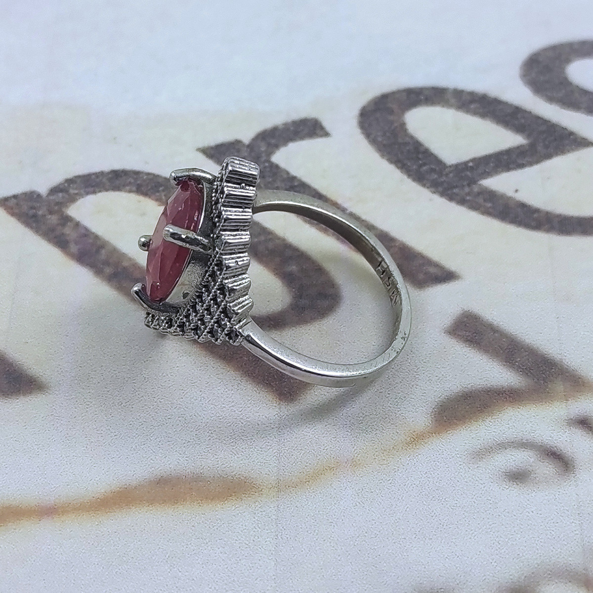 انگشتر نقره زنانه سلین کالا مدل یاقوت سرخ کد mps-13