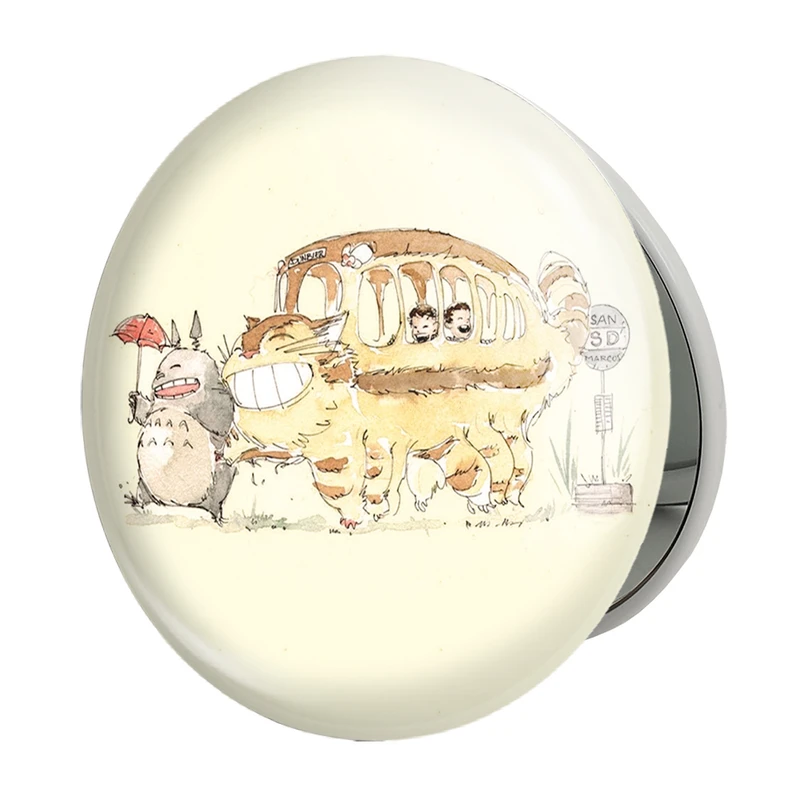 آینه جیبی خندالو طرح انیمه همسایه من توتورو My Neighbor Totoro مدل تاشو کد 30252