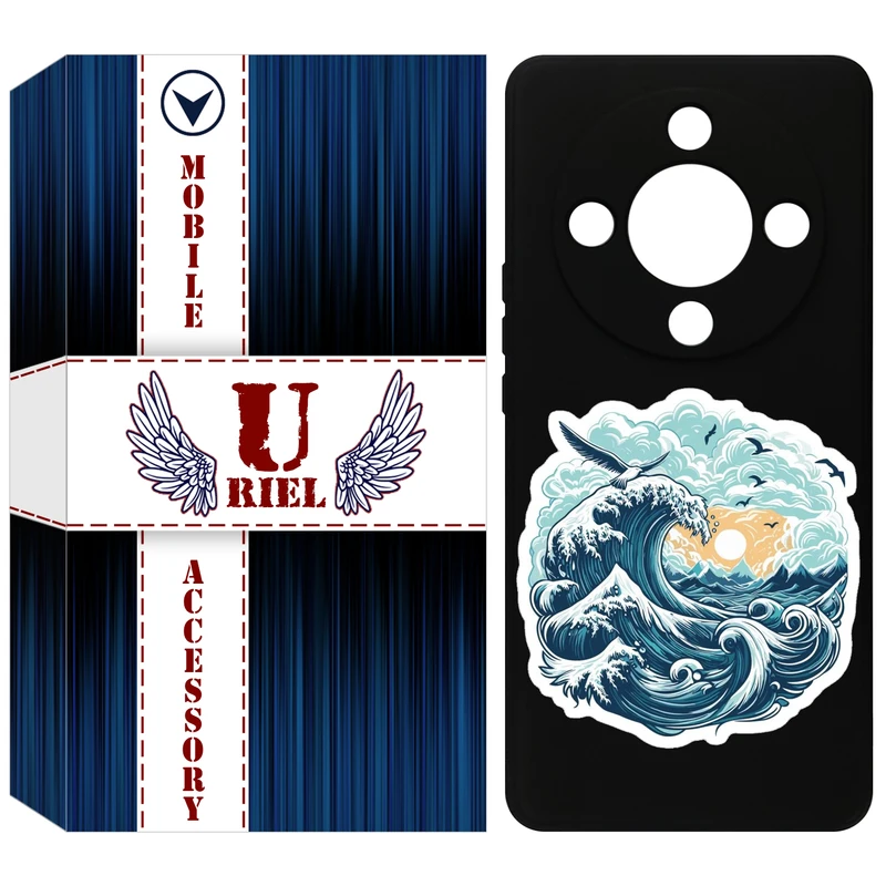کاور یوریل مدل KSH کد 99 طرح موج دریا مناسب برای گوشی موبایل آنر X9b / X50 / Magic6 Lite / Magic 6 Lite