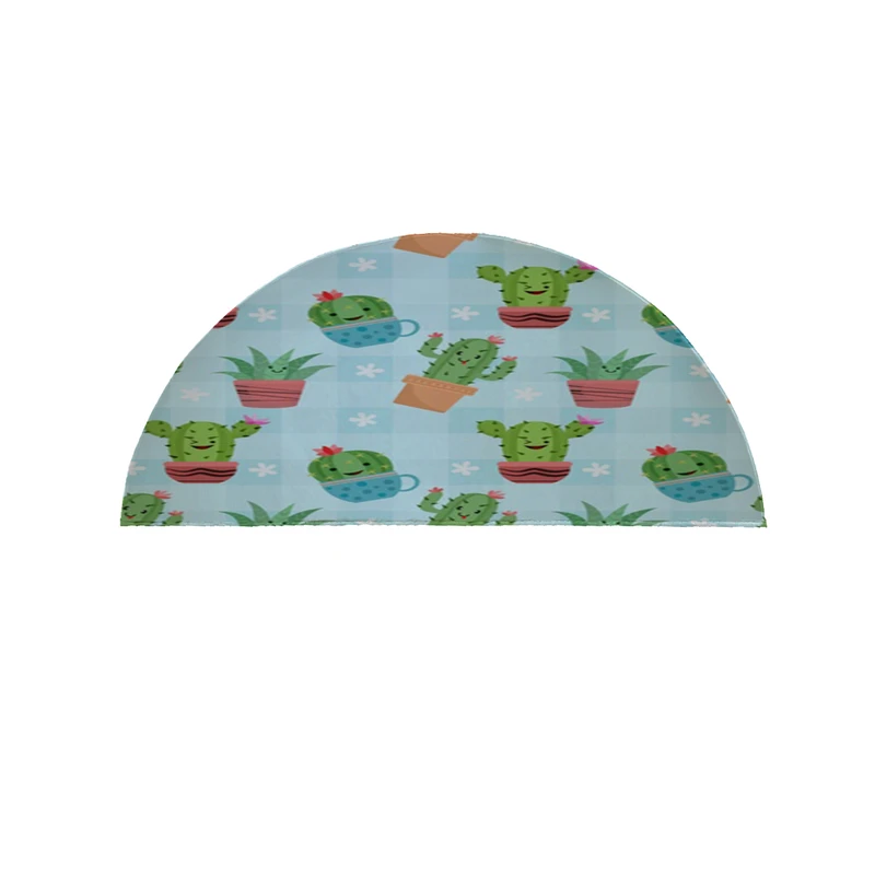 پادری مدل نیم دایره طرح کاکتوس کد 8176 سایز 90×45 سانتی متر