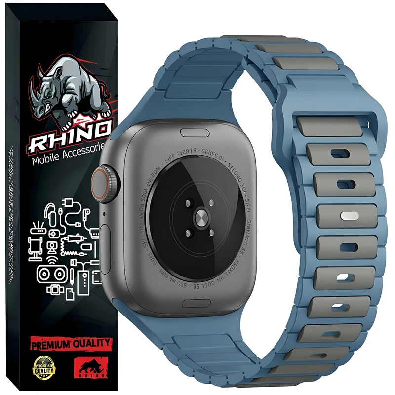 بند راینو مدل Ripple Silic مناسب برای اپل واچ سایز 41mm سری Series 7 / Series 8 / Series 9