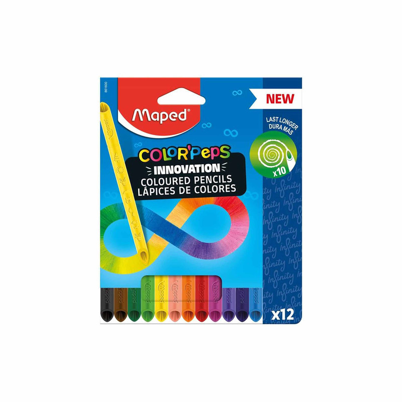 مداد رنگی 12 رنگ مپد مدل بی نهایت