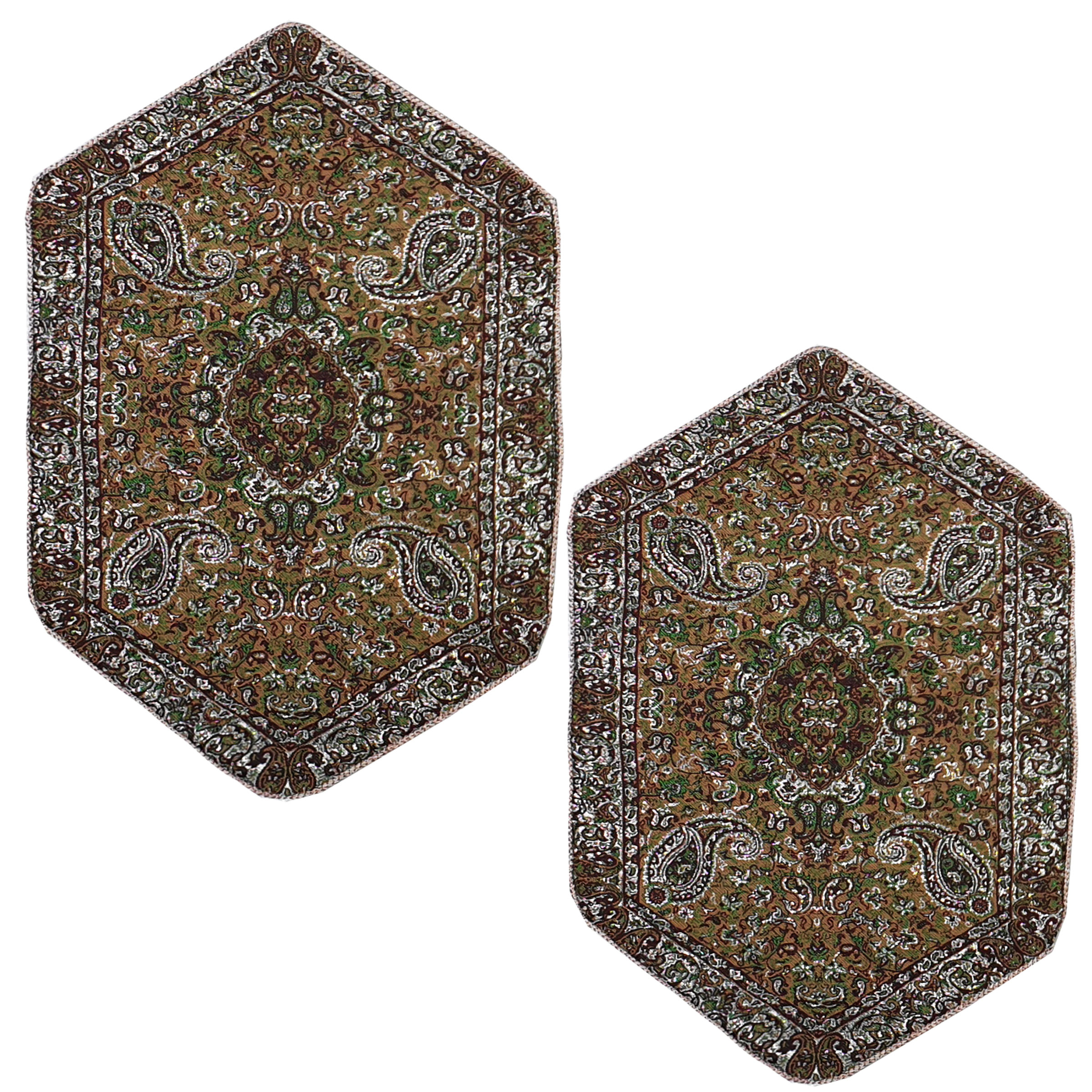  رومیزی ترمه مدل نسترن کد ASALI-94 بسته دو عددی