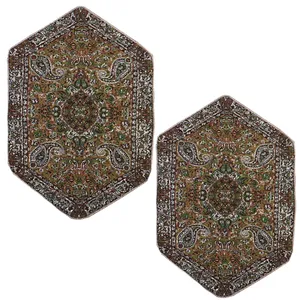  رومیزی ترمه مدل نسترن کد ASALI-94 بسته دو عددی