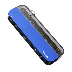 هاب  پنج پورت USB-C باسئوس مدل Transparent