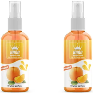 اسپری خوشبو کننده خودرو هوگو مدل پرتقال کد 008 حجم 50 میلی لیتر بسته 2 عددی