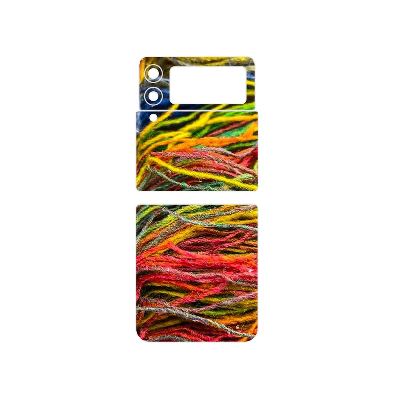 برچسب پوششی ماهوت مدل Fabric Texture 9 مناسب برای گوشی موبایل سامسونگ Galaxy Z Flip3 5G