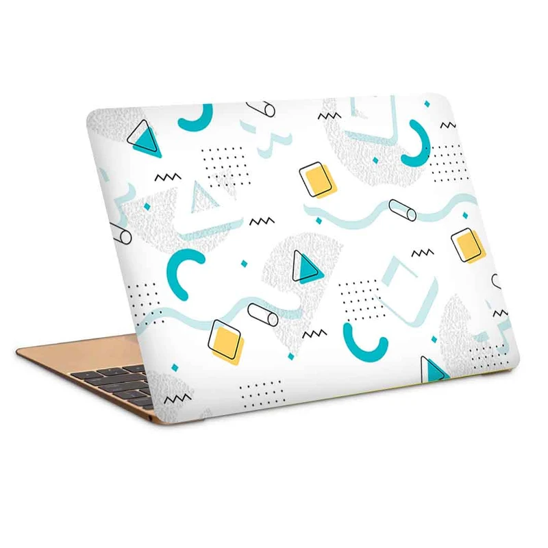 استیکر لپ تاپ طرح squares triangles memphis کد c-890مناسب برای لپ تاپ 15.6 اینچ