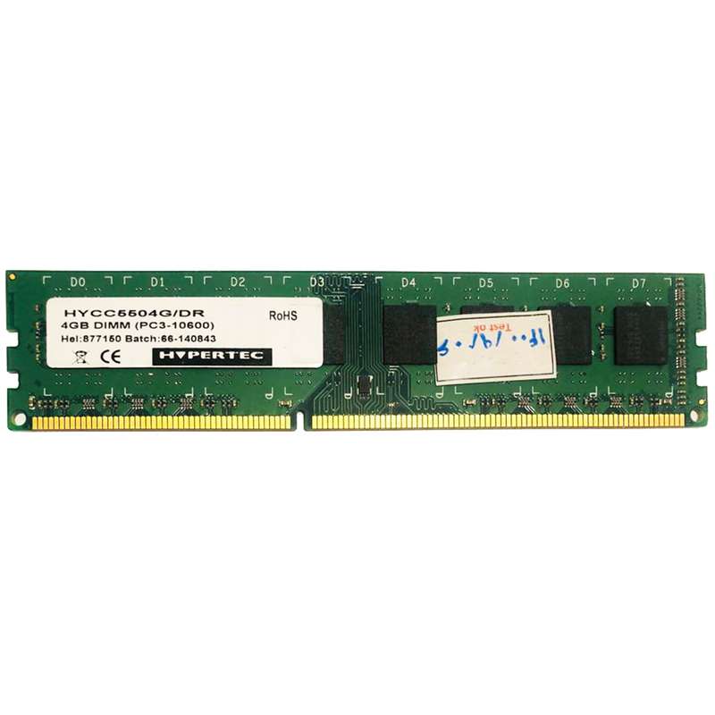 رم دسکتاپ DDR3 تک کاناله 1333 مگاهرتز CL9 هایپرتک مدل PC3-10600 ظرفیت 4 گیگابایت