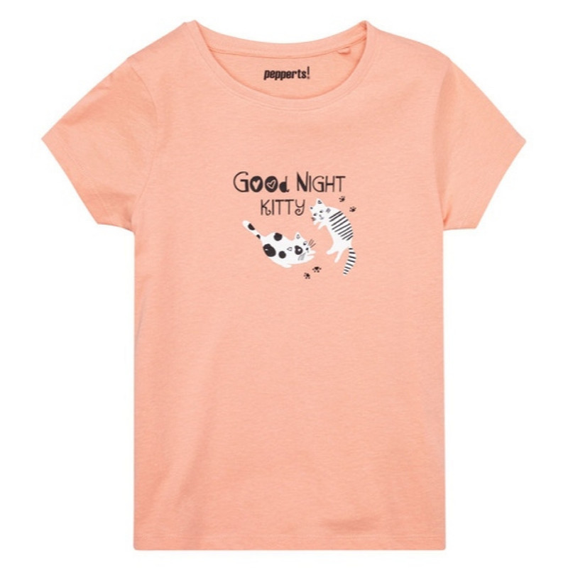 ست تی شرت و شلوارک دخترانه پیپرتس مدل Kitty best cotton ست تی شرت و شلوارک دخترانه پیپرتس مدل Kitty best cotton