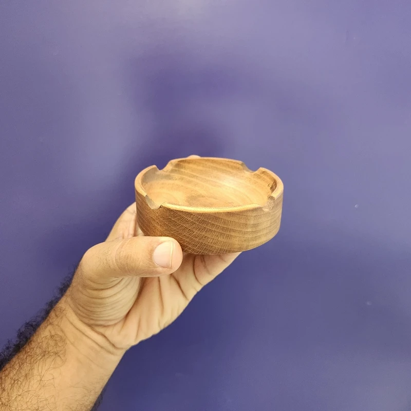 عکس شماره 4 : زیرسیگاری چوبی گردوچ مدل گرد کد dk-1122