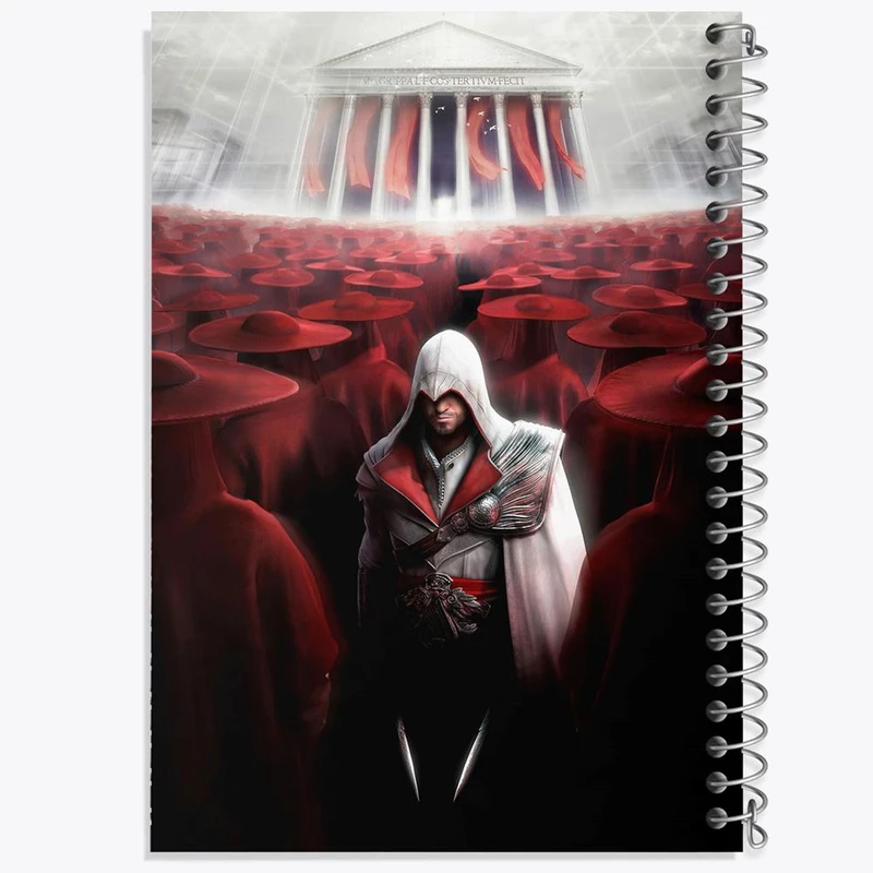 دفتر شطرنجی 50 برگ خندالو طرح اساسینز کرید Assassins Creed کد 4983