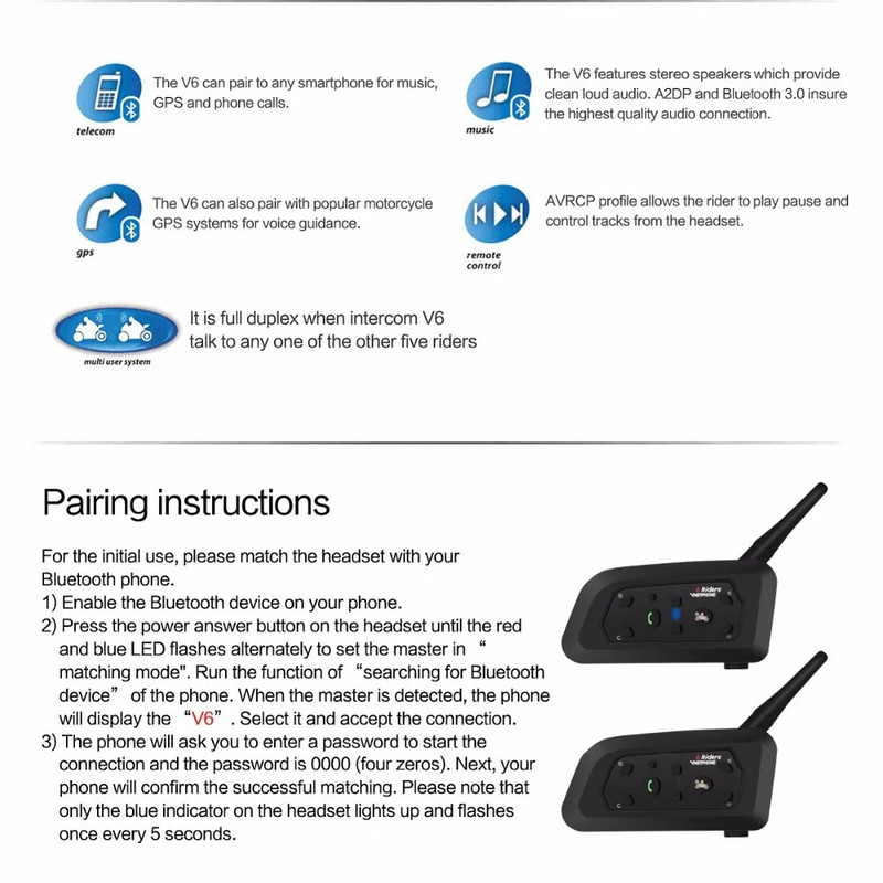 هدست کلاه کاسکت ونت‌فون مدل Riders 6