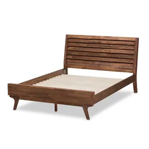 تخت خواب دو نفره تمام چوب صادراتی کد 63.0 سایز 160*206 سانتی متر