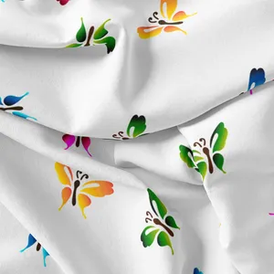  پارچه ملحفه پارچه باما مدل مخمل طرح پروانه ها  کد 5011407