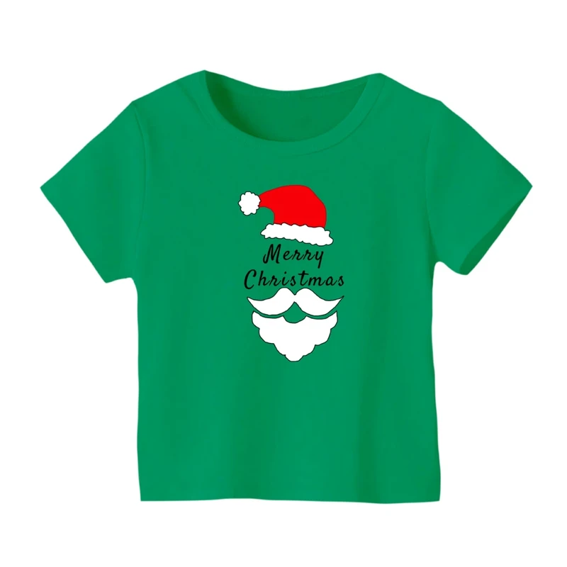 تی شرت آستین کوتاه بچگانه مدل بابانوئل کریسمس کد 49