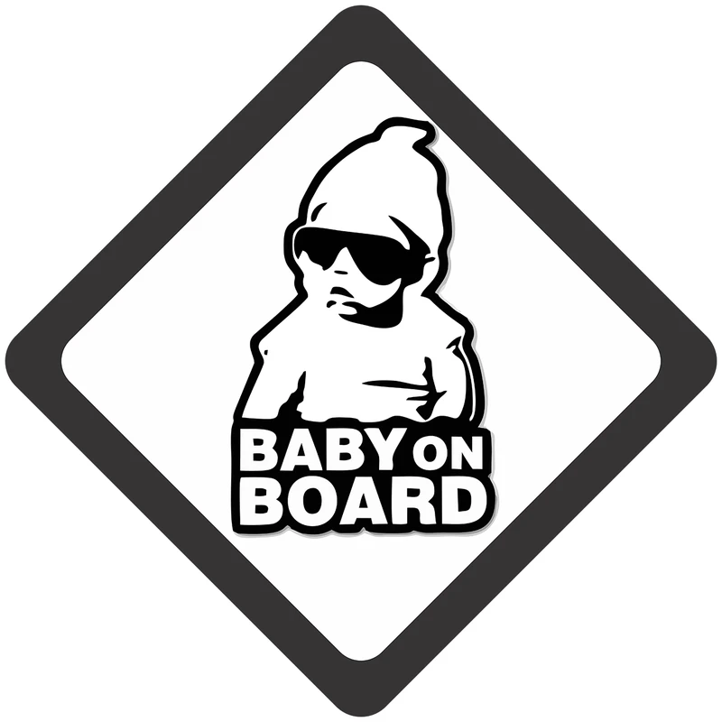 برچسب بدنه خودرو چاپ سروش طرح baby on board کد 02