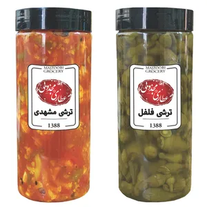 ترشی فلفل و ترشی مشهدی مجذوبی - 1500 گرم بسته 2 عددی