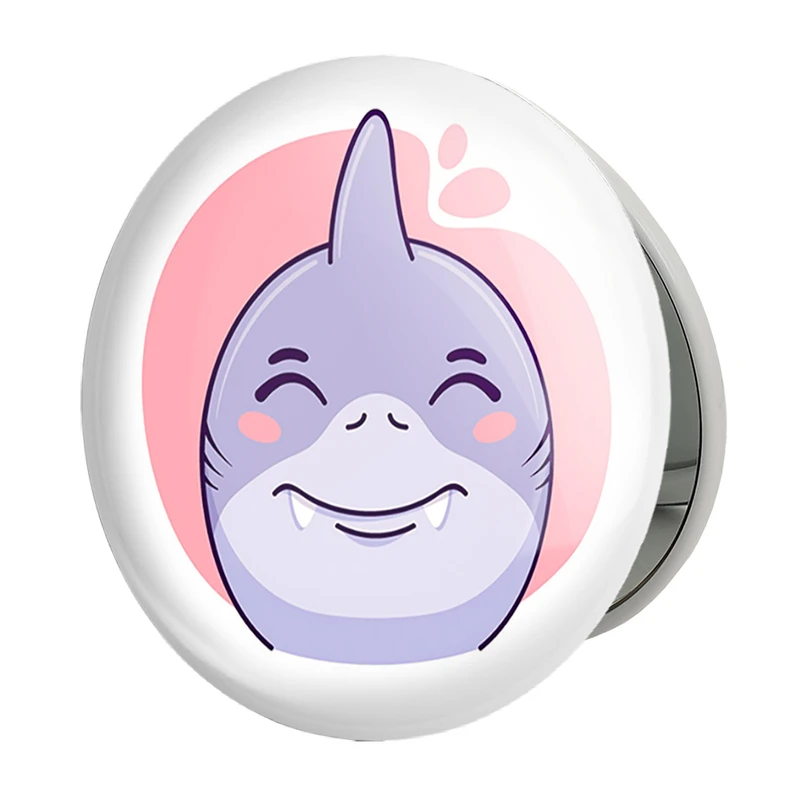 آینه جیبی خندالو طرح کوسه حیوانات بامزه مدل تاشو کد 37155