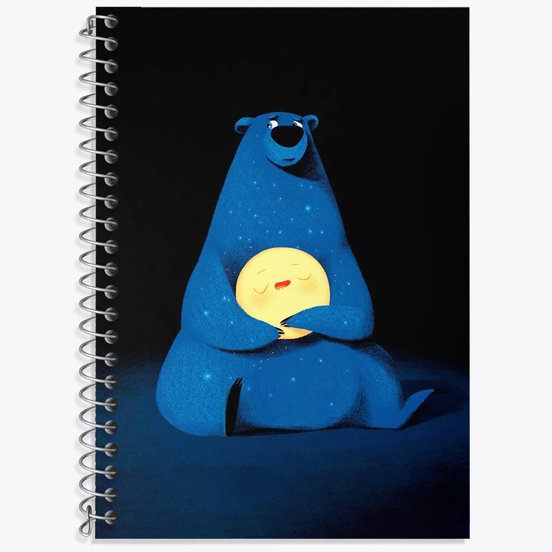 دفتر لغت 50 برگ خندالو طرح خرس و ماه کد N5679