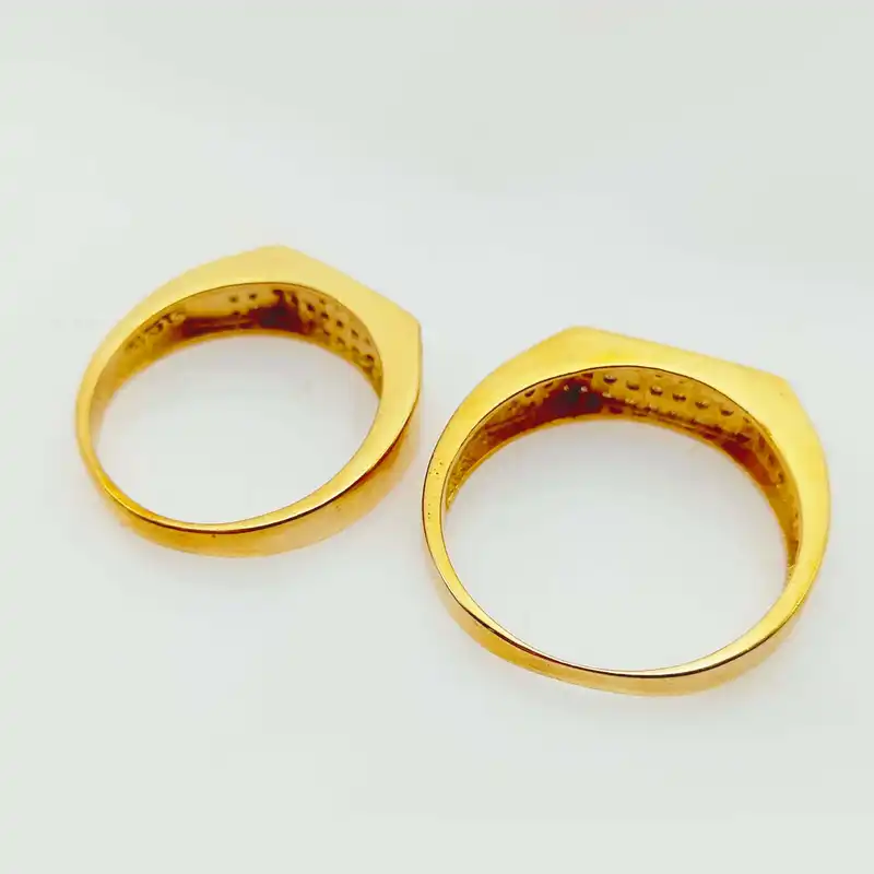 ست انگشتر مدل طلاروس طرح نگین دار کد 790ANMZ