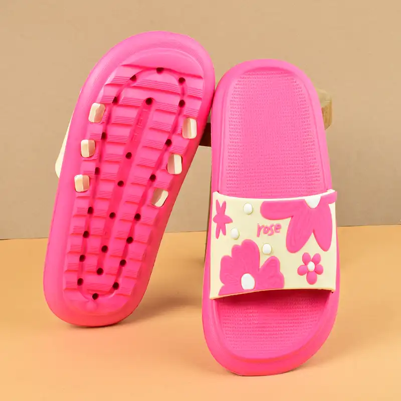 دمپایی زنانه پاپا مدل گل رز SRKH.2777