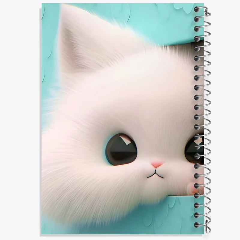 دفتر نقاشی 50 برگ خندالو طرح گربه کیوت کد F5779