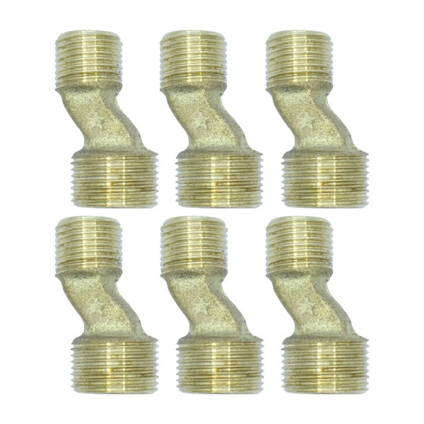 لنگی پشت شیر دینا مدل برنجی سایز 1/2 - 3/4 اینچ بسته 6 عددی