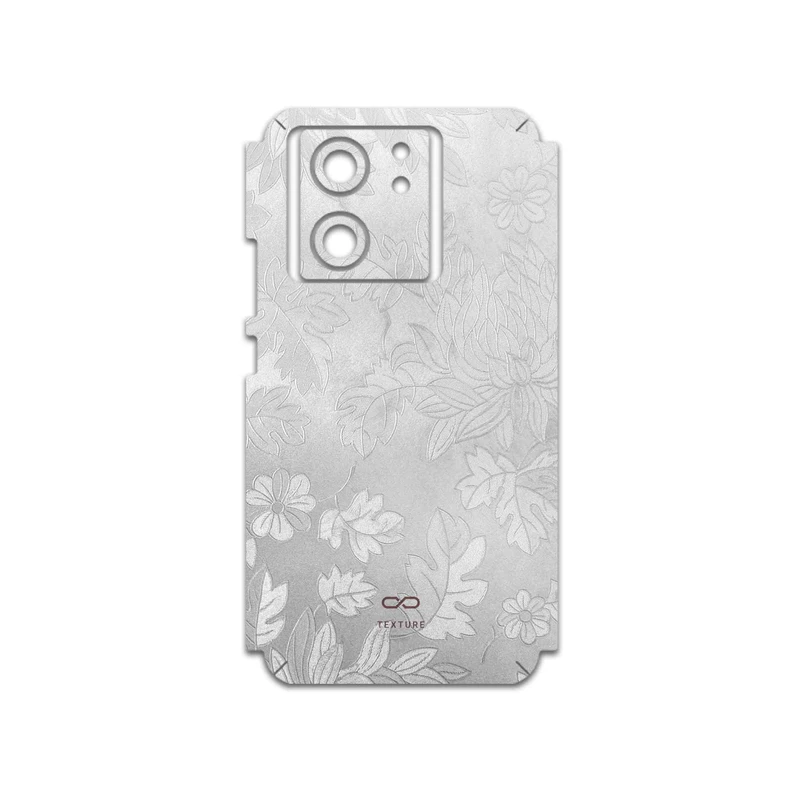 برچسب پوششی ماهوت مدل Silver-Wildflower مناسب برای گوشی موبایل شیائومی 13T Pro