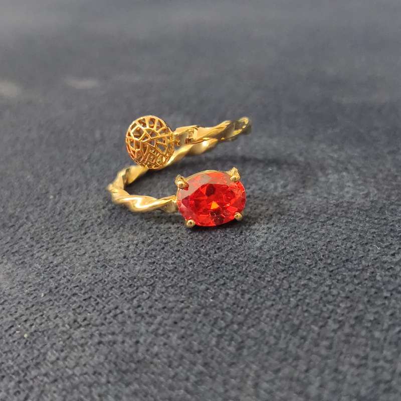 انگشتر طلا 18 عیار زنانه قیراط طرح دایره کد GH1553