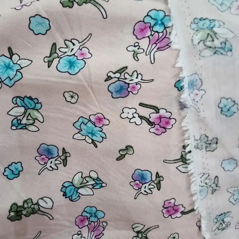 پارچه لباس مدل کودری نخی طرح گلباران کد P20