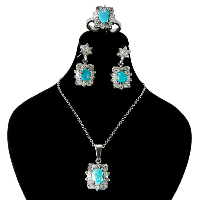 نیم ست نقره زنانه کد AV040-1