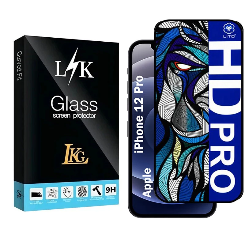 محافظ صفحه نمایش شیشه ای ال کا جی مدل LIHD-LK مناسب برای گوشی موبایل اپل iPhone 12 Pro