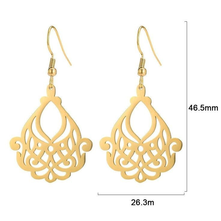 گوشواره طلا 18 عیار زنانه قیراط کد GH3674 - 3