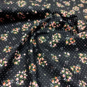 پارچه لباس مدل نخی طرح خالدار گلدار