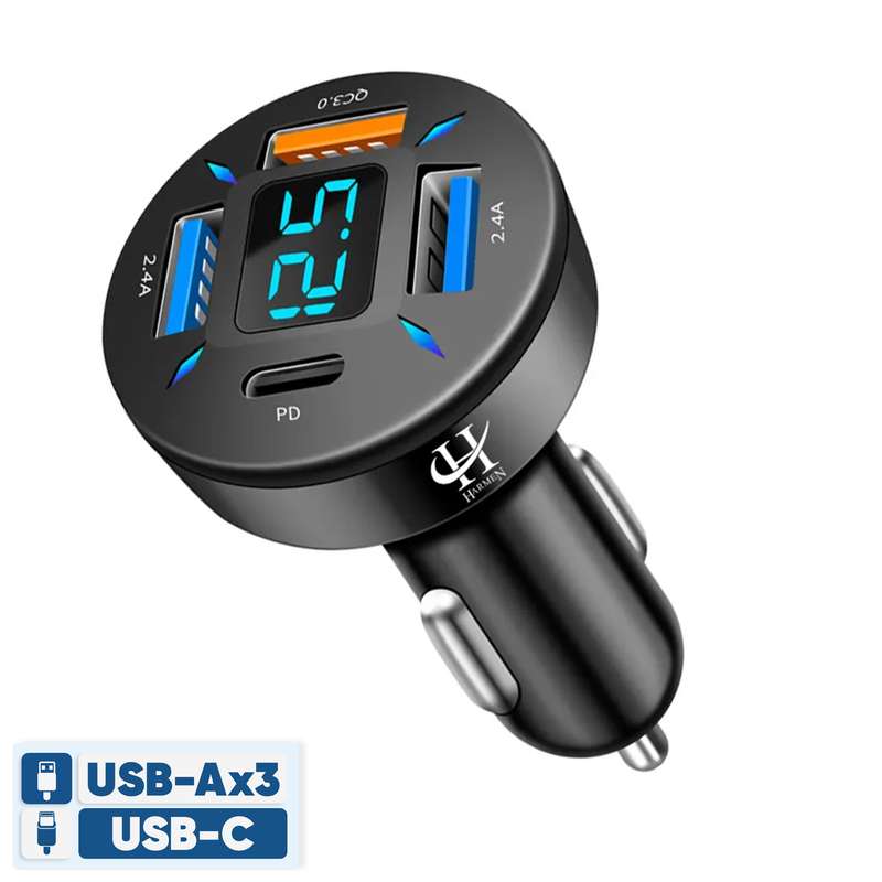 شارژر فندکی هارمن مدل PD4QC3 شارژر فندکی هارمن مدل PD4QC3