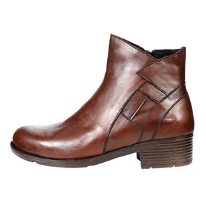 نیم بوت زنانه چرم چهل ستون کد 761-S