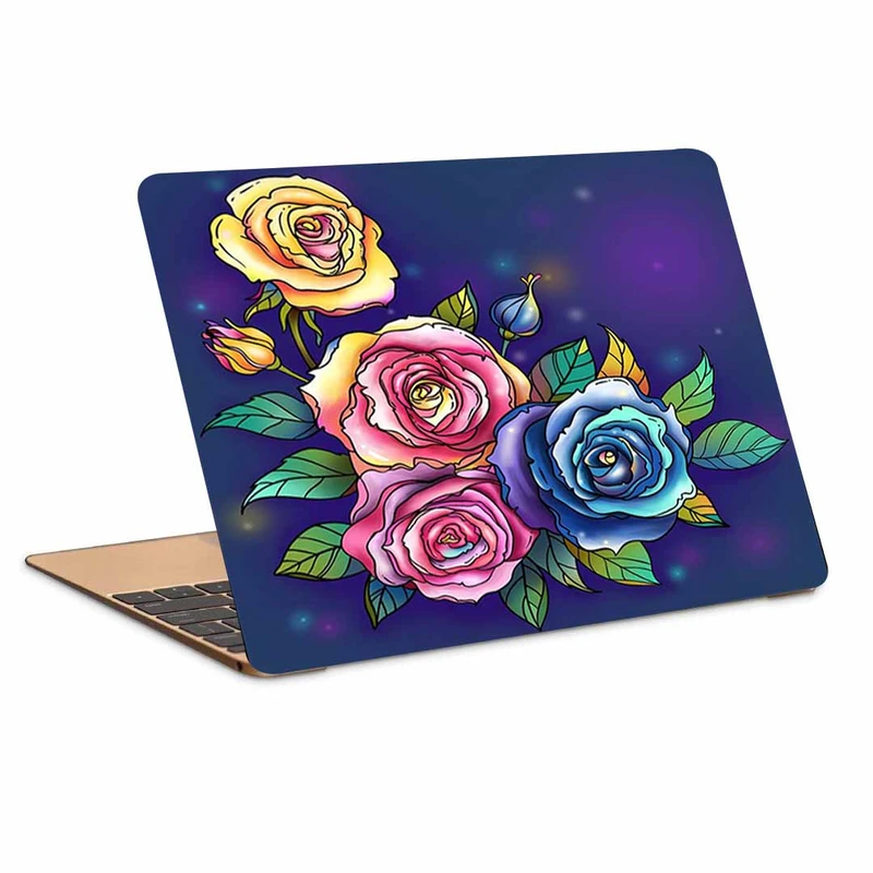 استیکر لپ تاپ طرح نقاشی زیبای گل رز کد P-111مناسب برای لپ تاپ 15.6 اینچ