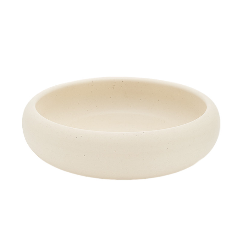  گلدان سفالی طرح دیسکی  مدل لعاب دار کد 0333