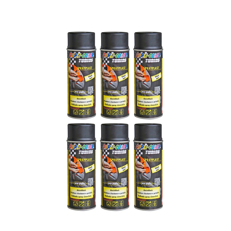 اسپری رنگ رینگ پلاست مشکی مات دوپلی کالر مدل sprayplast حجم 400 میلی لیتر مجموعه 6 عددی اسپری رنگ رینگ پلاست مشکی مات دوپلی کالر مدل sprayplast حجم 400 میلی لیتر مجموعه 6 عددی