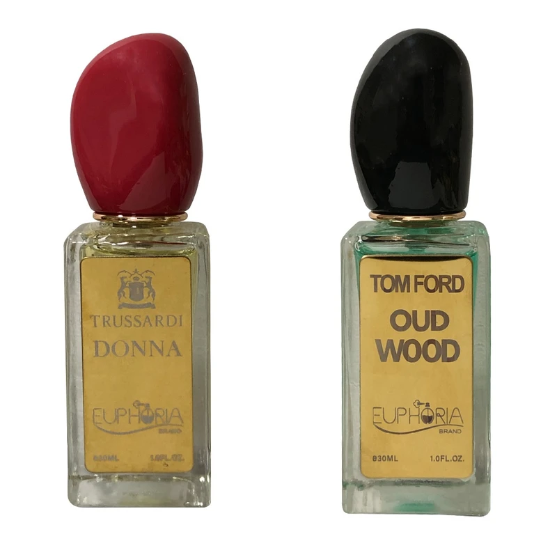 ادوپرفیوم زنانه ایفوریا مدل Donna حجم 30 میلی‌لیتر به همراه ادو پرفیوم مردانه ایفوریا مدل Oud Wood حجم 30 میلی لیتر