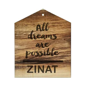 دیوار کوب چوبی مدل اسم زینت