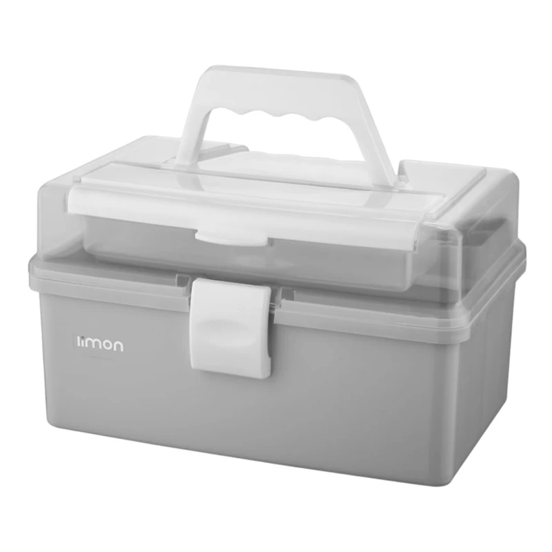 جعبه لوازم خیاطی لیمون مدل دو طبقه کد HS1294 