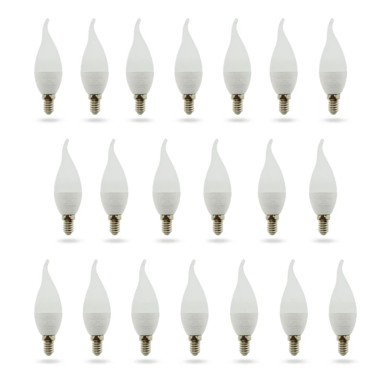 لامپ ال ای دی 7 وات نمانور مدل اشکی پایه کوتاه پایه E14 مجموعه 20 عددی