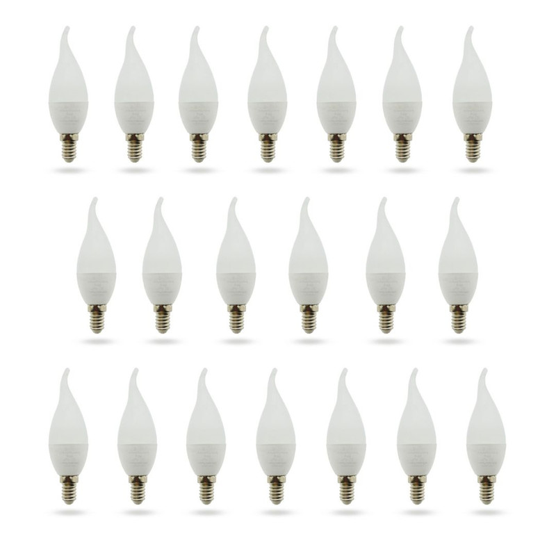 لامپ ال ای دی 7 وات نمانور مدل اشکی پایه کوتاه پایه E14 مجموعه 20 عددی