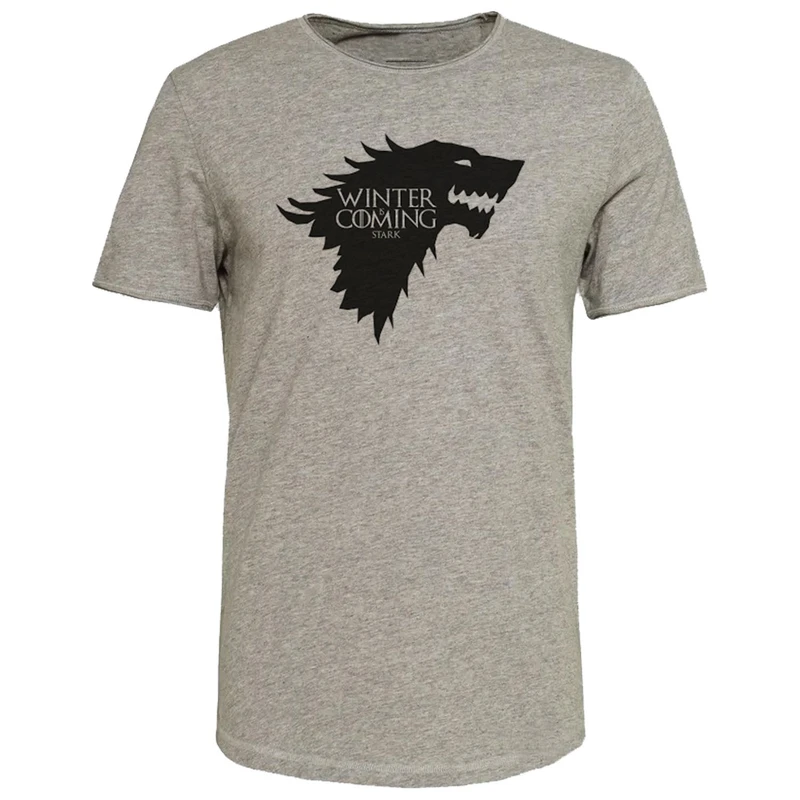 تی شرت آستین کوتاه مردانه مدل game of thrones کد B588  رنگ طوسی